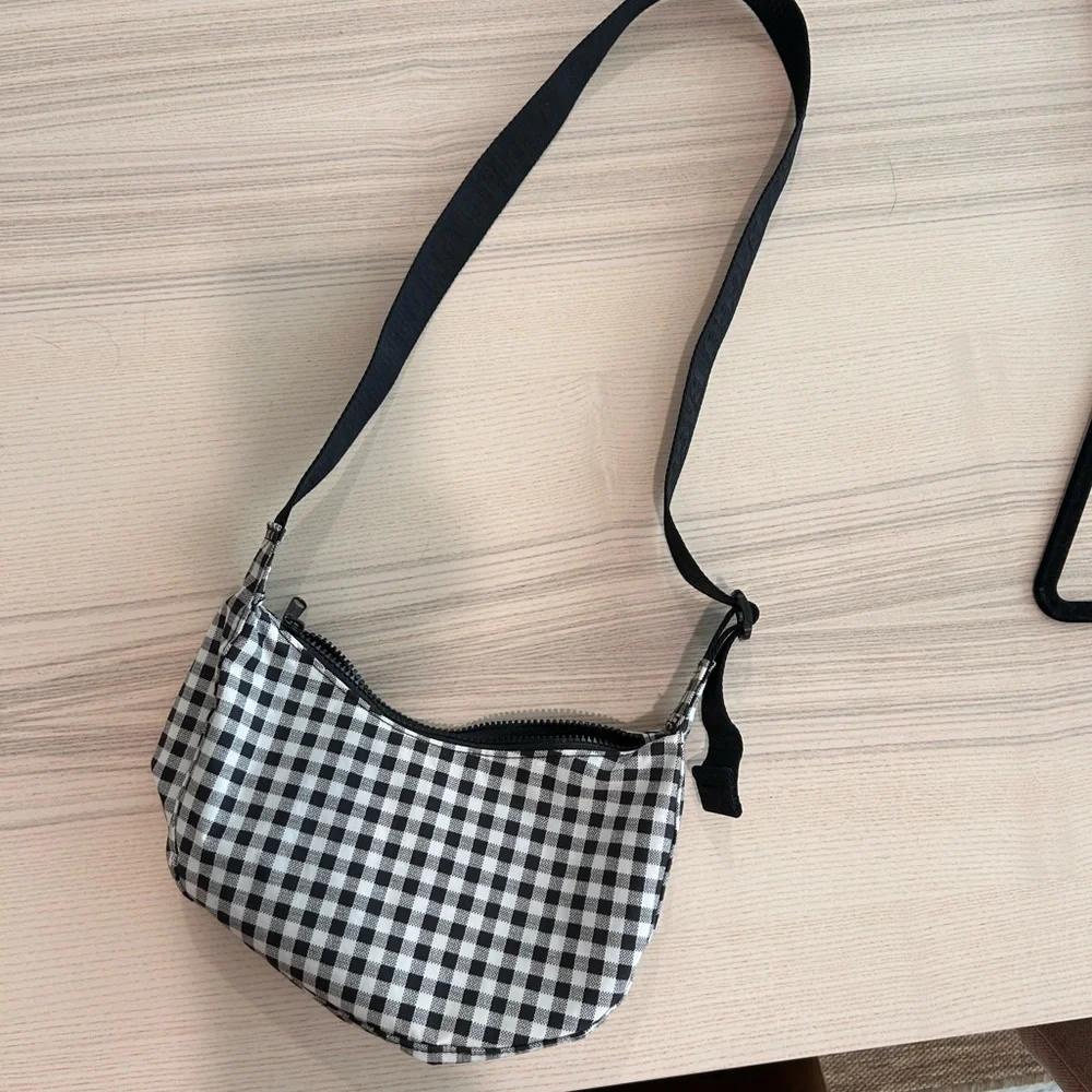 Baggu Small Crescent Black & White Gingham - Picture 2 of 2
